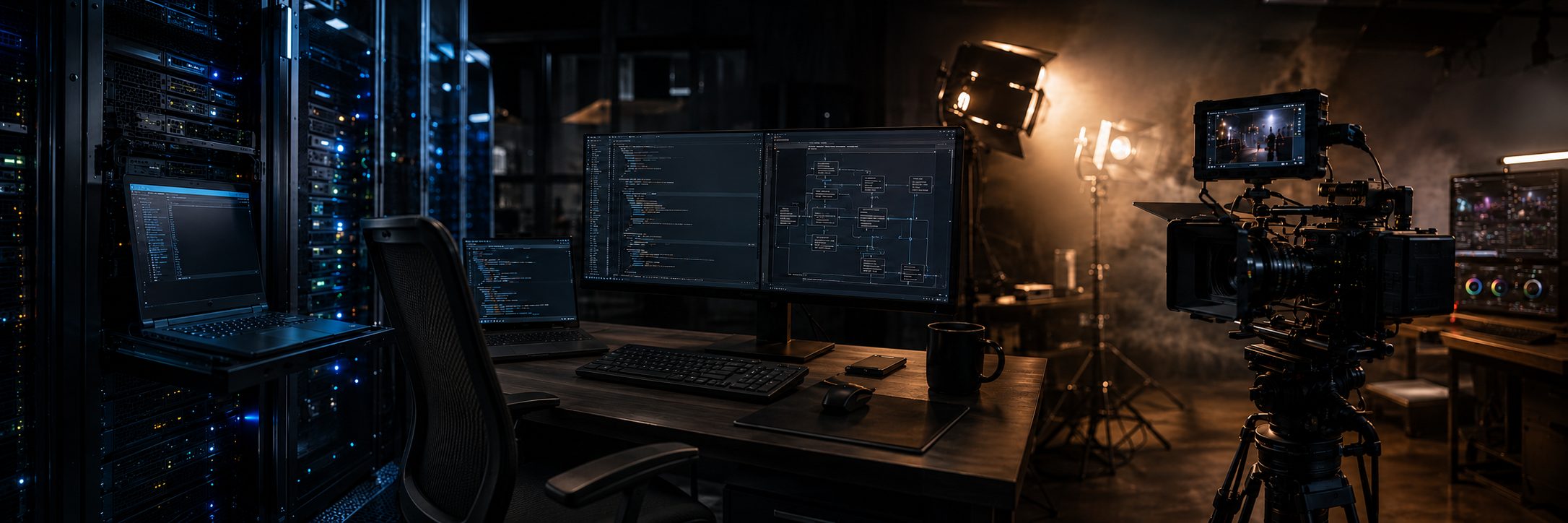 Server infrastructure, software development and media production